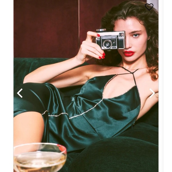 Fleur Du Mal Embellished Silk midi Dress NEW - Picture 2 of 9